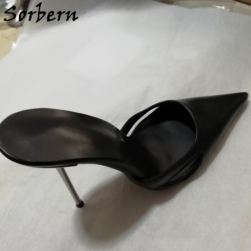 pointed toe high heel mules