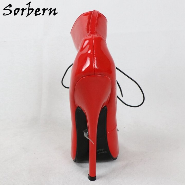 Sorbern Sexy 18cm High Heel Women Pump Fetish Shoes Pointed Toe Ankle