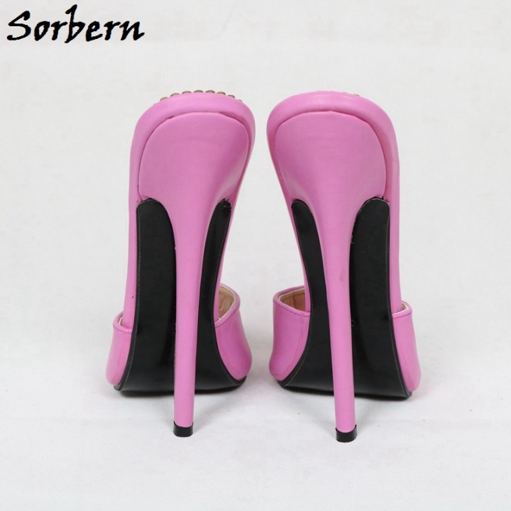 Sorbern 18Cm High Heel Mules Women Slippers Sexy Mistress Hi Heel Stiletto