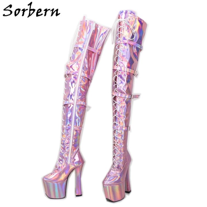 chunky long boots