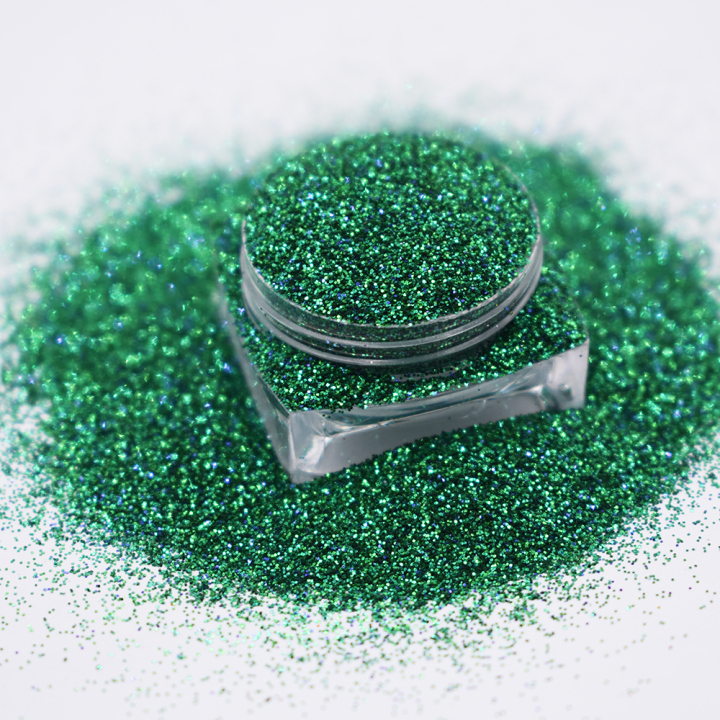 B0609  1/8''-1/128''  Green Glitter Pure Color 