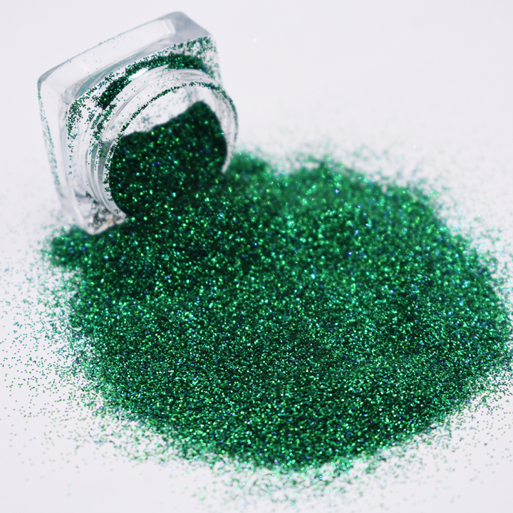 B0609  1/8''-1/128''  Green Glitter Pure Color 