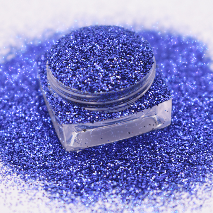 B0704  1/8''-1/128''  Blue Glitter Pure Color