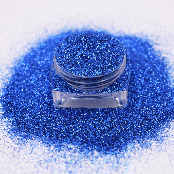 B0706A  1/8''-1/128'' Navy blue Glitter Pure Color 