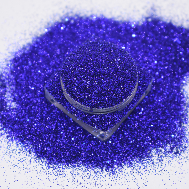 B0715  1/8''-1/128'' Navy blue Glitter Pure Color 