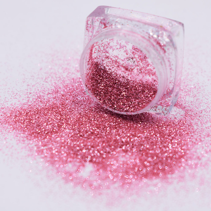 B0918 1/8''-1/128'' (50um thickness) Gouache red color glitter 