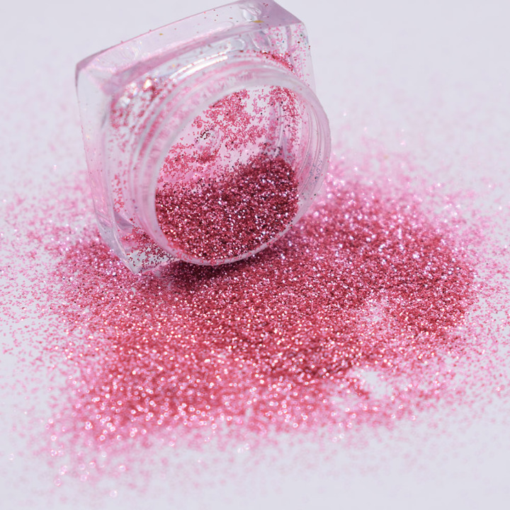 B0918 1/8''-1/128'' (50um thickness) Gouache red color glitter 
