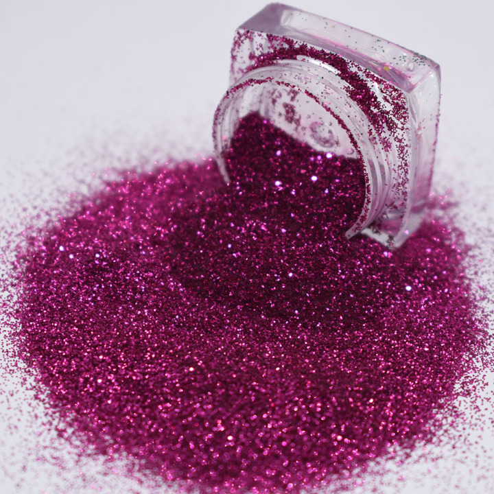 B0903  1/8''-1/128'' (50um thickness) Pink pure color glitter 