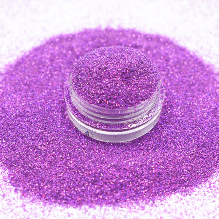 LB800  1/128' Hexagon Shapes Laser purple Glitter 