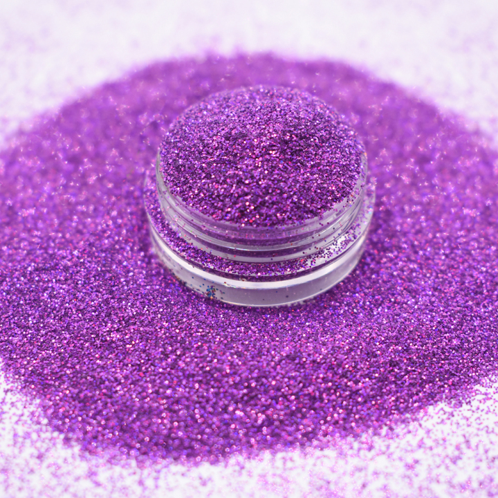 LB800  1/128' Hexagon Shapes Laser purple Glitter 
