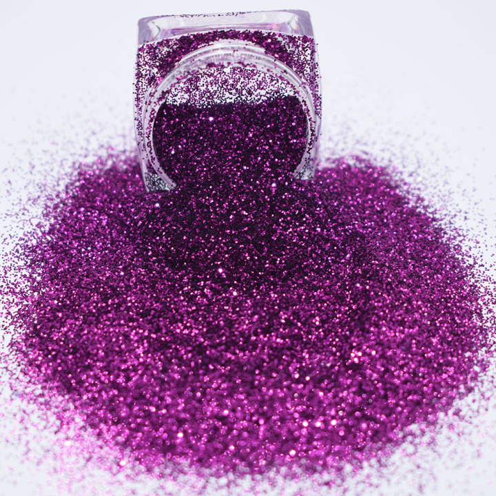 B0800  1/8''-1/128'' (50u thickness) purple pure color glitter 