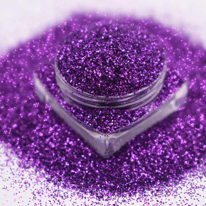 B0801  1/8''-1/128'' (50u thickness) deep purple pure color glitter