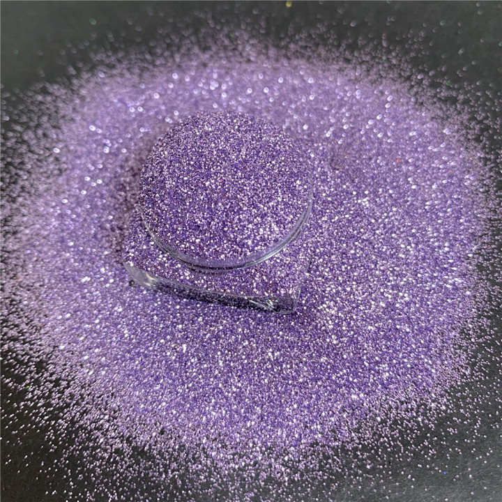B0814  1/8''-1/128'' (50um thickness) light purple pure color glitter 