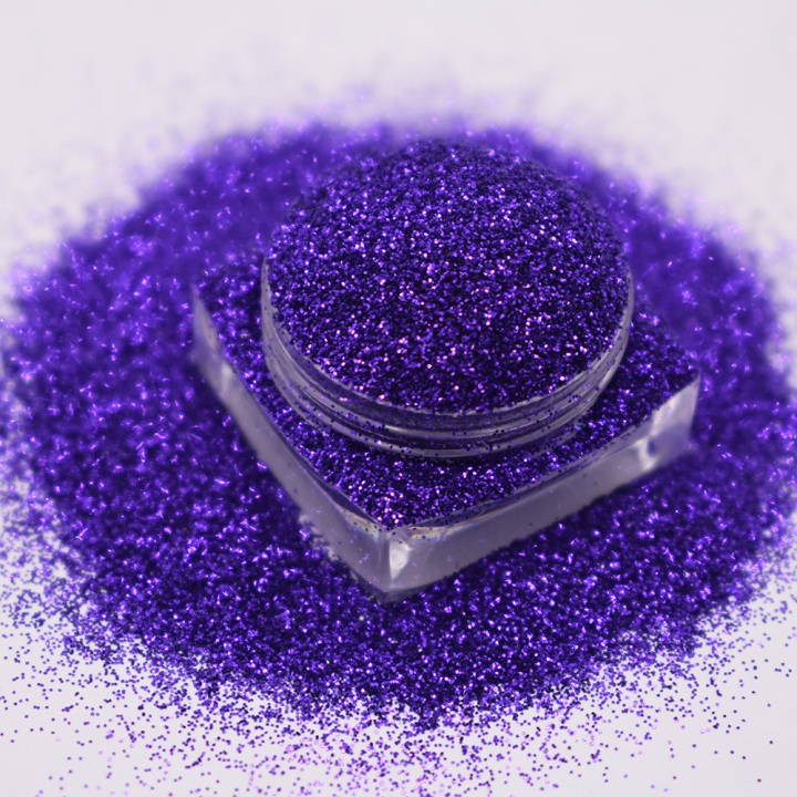 B0805  1/8''-1/128'' (50um thickness) blue purple pure color glitter 