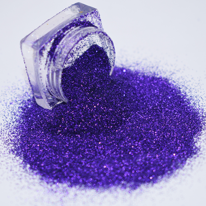 B0805  1/8''-1/128'' (50um thickness) blue purple pure color glitter 