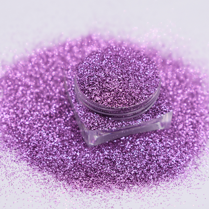 B0806  1/8''-1/128'' (50um thickness) light purple pure color glitter 