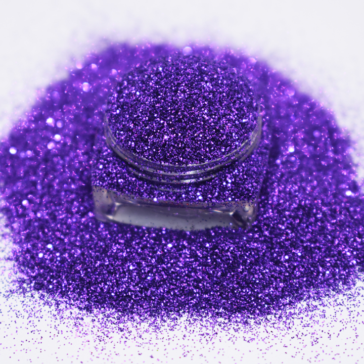 B0808  1/8''-1/128'' (50um thickness) Ink purple pure color glitter
