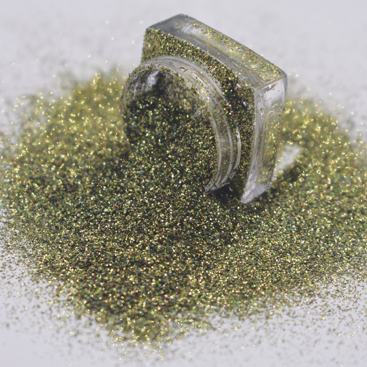 GLS010  Solvent Resistant High Sparkling Holographic dark green 