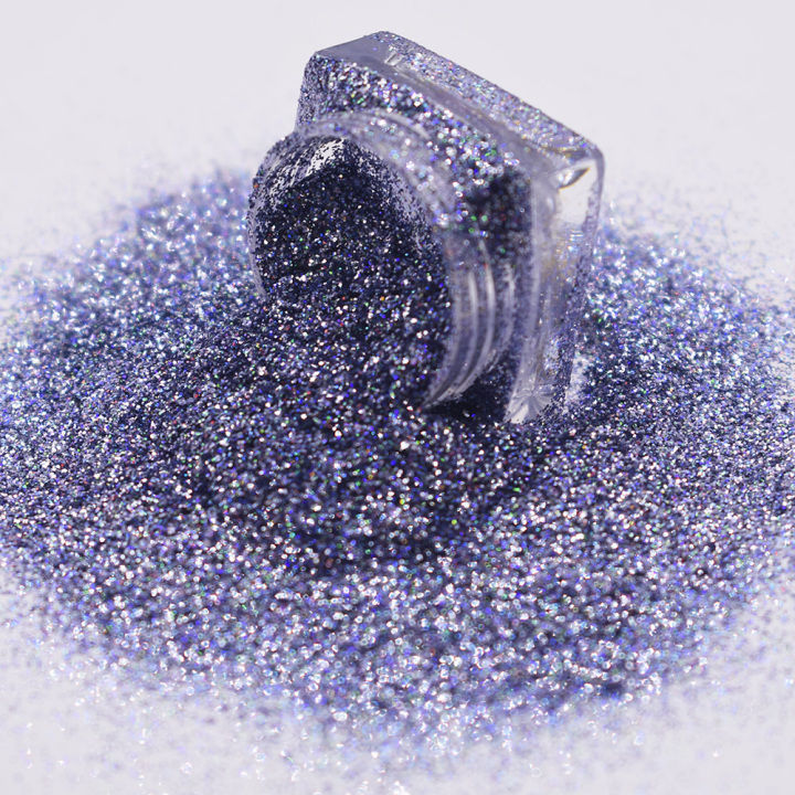 GLS004  1/128' Solvent Resistant High Sparkling Holographic blue 
