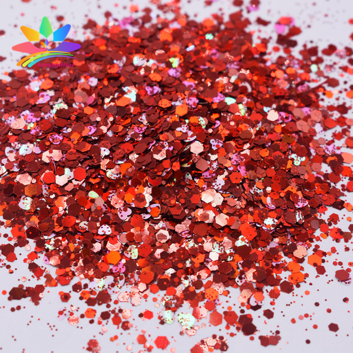 KS-QEJ04B Valentine's Day Theme  mixes shape Glitter 