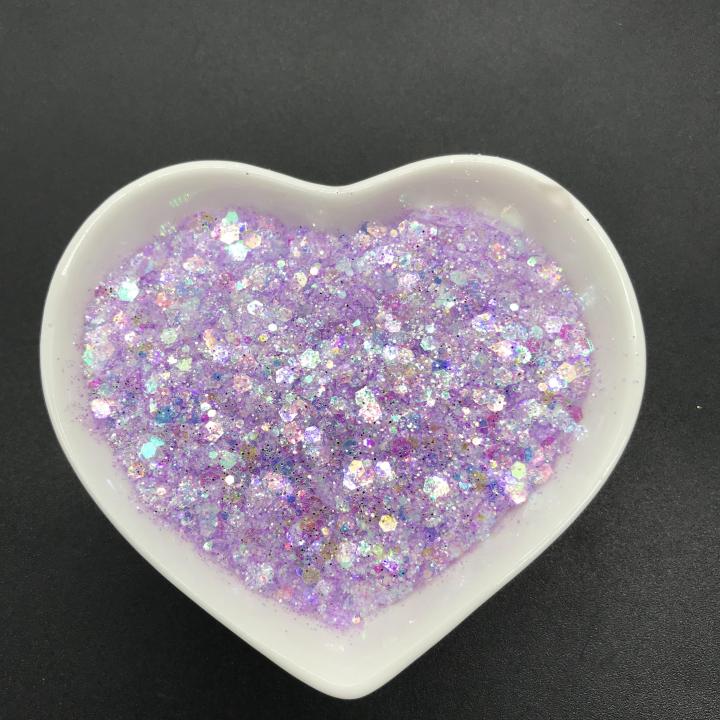 QC02       1/12 1/16 1/24 1/64 1/128 mix 2021 Hot Sale Iridescent glitter for glass printing coating cosmetics resin crafts decoration