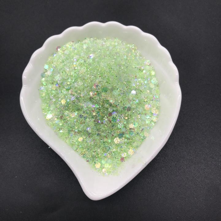 QC07    1/12 1/16 1/24 1/64 1/128 mix 2021 Hot Sale Iridescent glitter for glass printing coating cosmetics resin crafts decoration