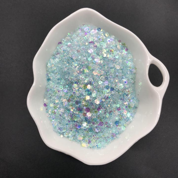 QC08     1/12 1/16 1/24 1/64 1/128 mix 2021 Hot Sale Iridescent glitter for glass printing coating cosmetics resin crafts decoration