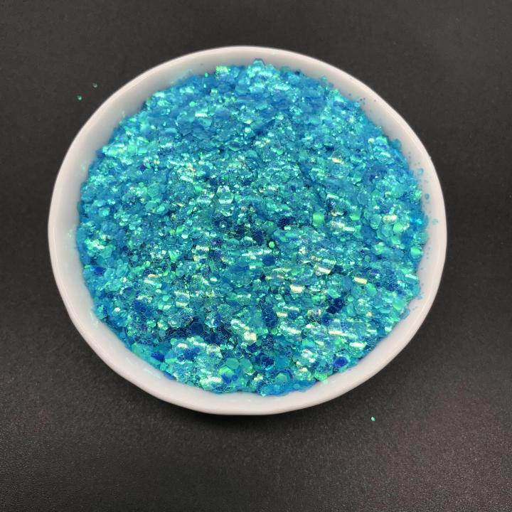 NCC003   1/12 1/16 1/24 1/64 1/128 Ultra-thin Iridescent translucent mixed glitter