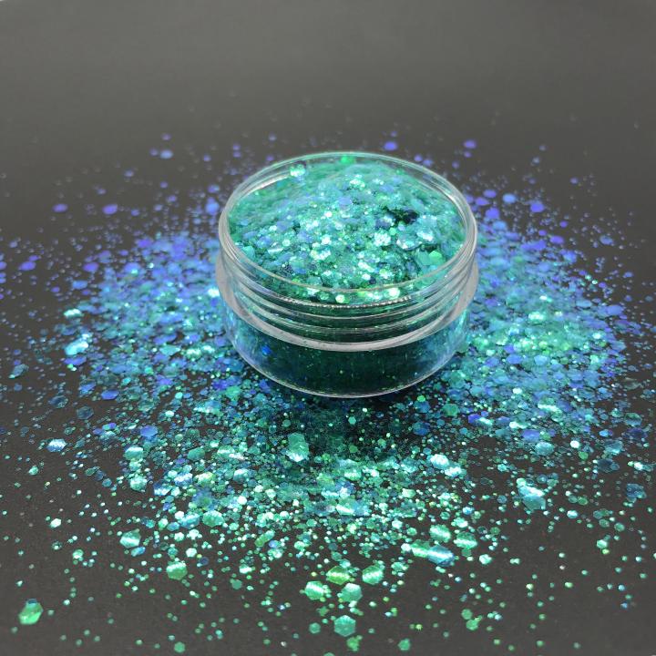 NCC007   1/12 1/16 1/24 1/64 1/128 Ultra-thin Iridescent translucent mixed glitter