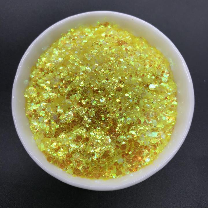NCC014   1/12 1/16 1/24 1/64 1/128 Ultra-thin Iridescent translucent mixed glitter
