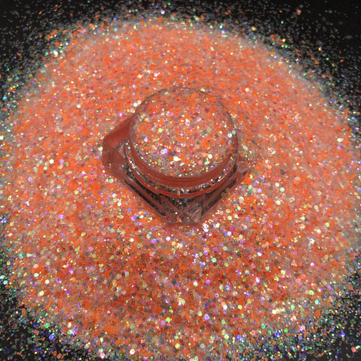 KPS006-Carmine Diamond Rainbow Spring Color Flakes Chunky Glitter For Nail Polish Art Eye Shadow Makeup DIY Craft Decoration