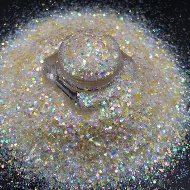 KPS010-Carmine Diamond Rainbow Spring Color Flakes Chunky Glitter For Nail Polish Art Eye Shadow Makeup DIY Craft Decoration