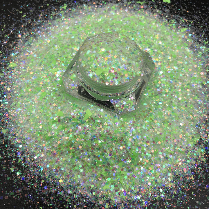 KPS001-Carmine Diamond Rainbow Spring Color Flakes Chunky Glitter For Nail Polish Art Eye Shadow Makeup DIY Craft Decoration