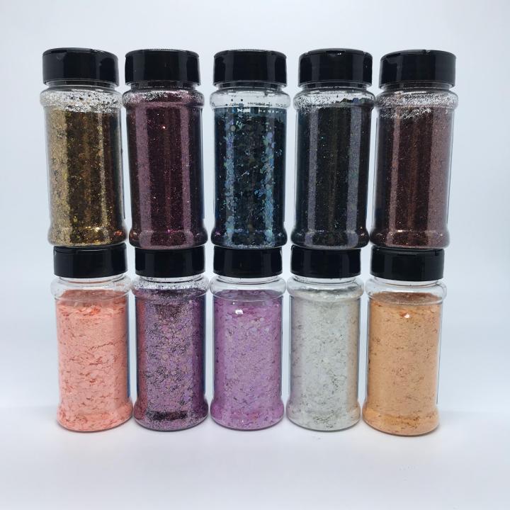 KE02 mix Grease paint hexagon sequins polyester glitter for Nail Art Christmas Gifts decoration