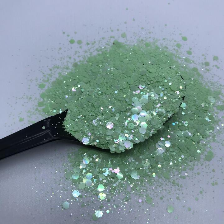 KE07 mix Grease paint hexagon sequins polyester glitter for Nail Art Christmas Gifts decoration