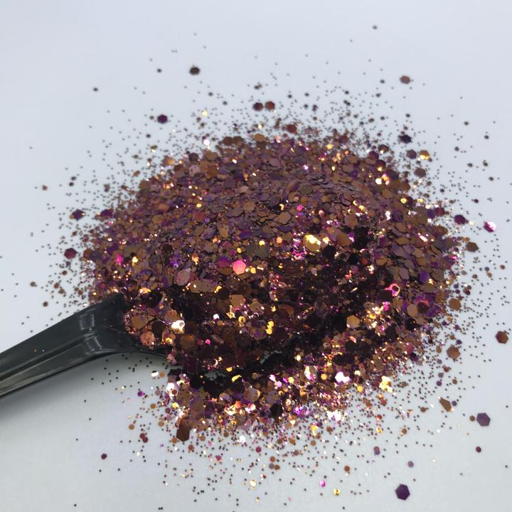 KE11 mix Grease paint hexagon sequins polyester glitter for Nail Art Christmas Gifts decoration
