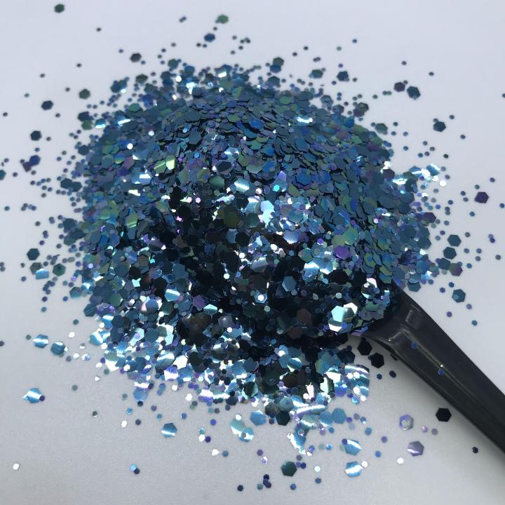 KE12 mix Grease paint hexagon sequins polyester glitter for Nail Art Christmas Gifts decoration