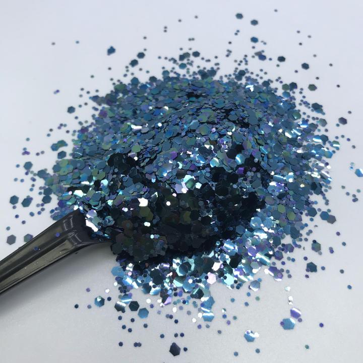 KE12 mix Grease paint hexagon sequins polyester glitter for Nail Art Christmas Gifts decoration