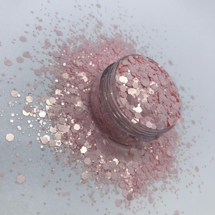 KSJ33 Matte Solvent Resistance chunky mix Pearl Glitter 