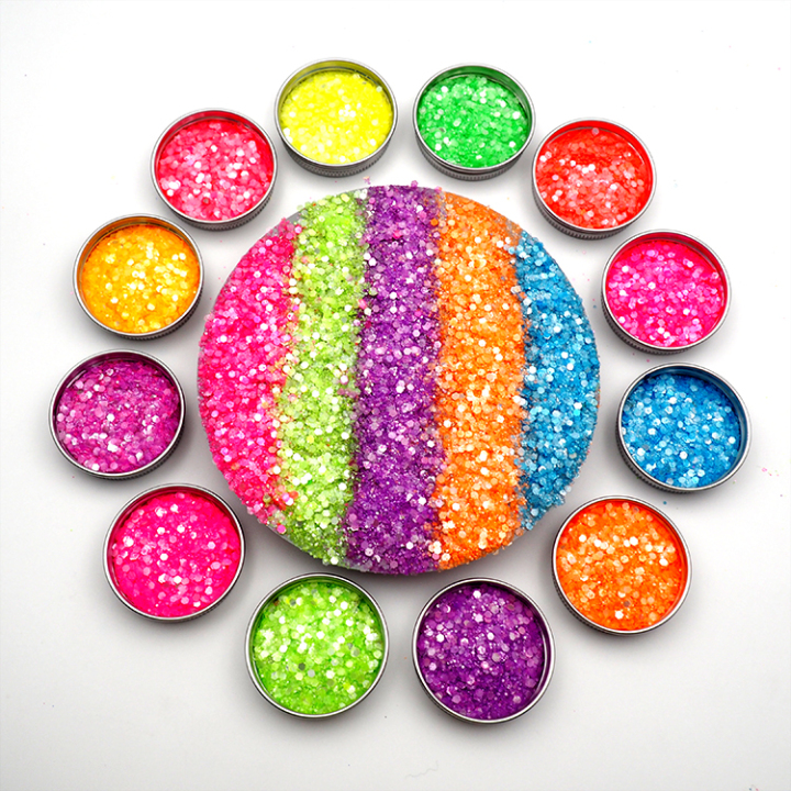 CBM006 Colorful High Flash Silver Chunky mixed for Tumbler Resin Crafts Nails and Face, Crafts etc.
