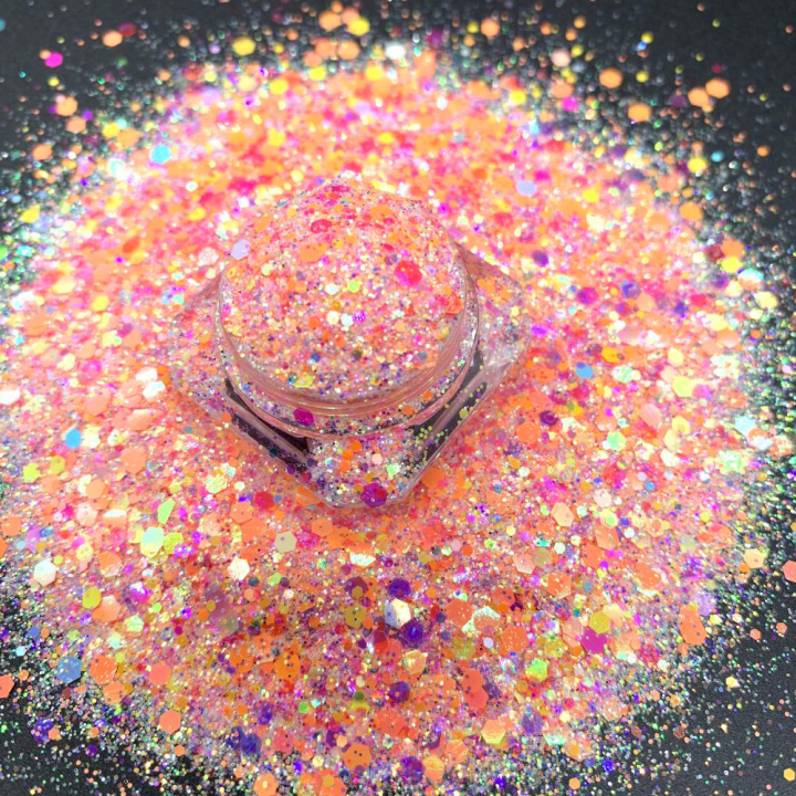 KD005 Wholesale high glitter pearl iridescent mix chunky glitter suitable for resin, tumbler, nails, face and body art