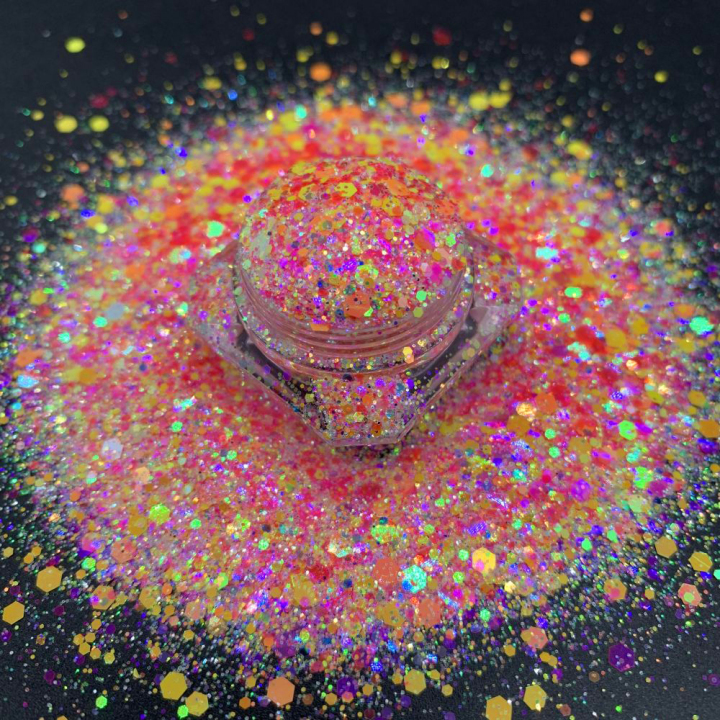 KD006 Wholesale high glitter pearl iridescent mix chunky glitter suitable for resin, tumbler, nails, face and body art