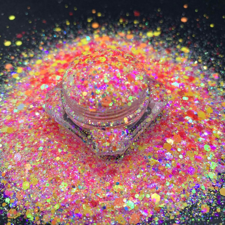 KD006 Wholesale high glitter pearl iridescent mix chunky glitter suitable for resin, tumbler, nails, face and body art
