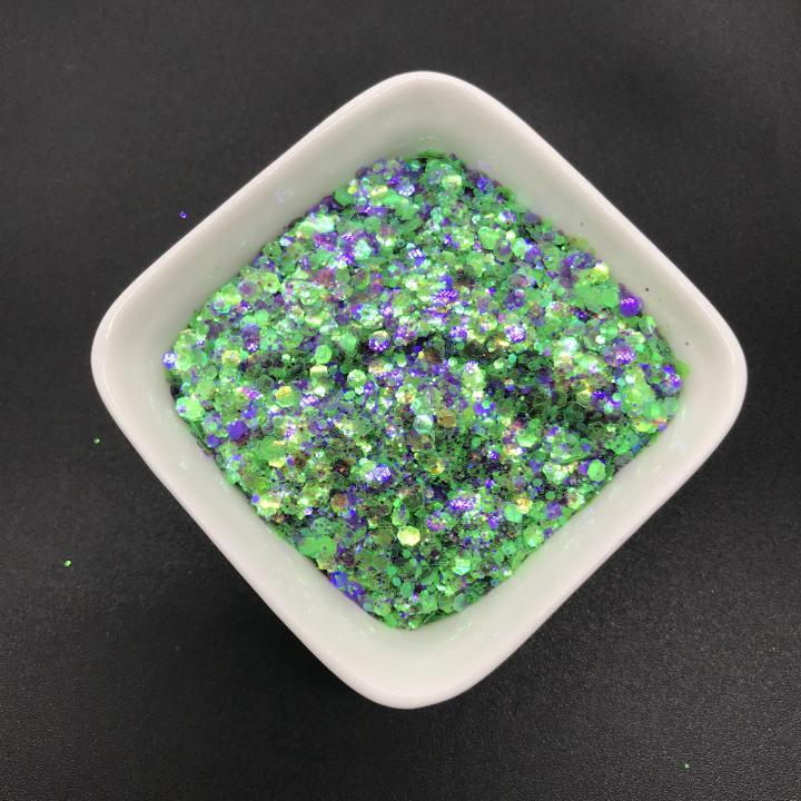 KSC02 Wholesale Customized high flash mixed iridescent glitter 