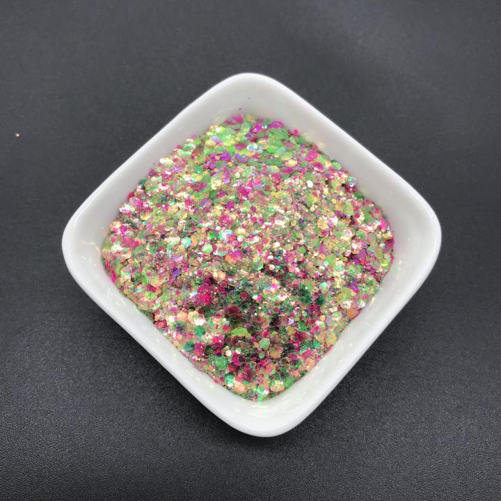 KSC04 Wholesale Customized high flash mixed iridescent glitter 