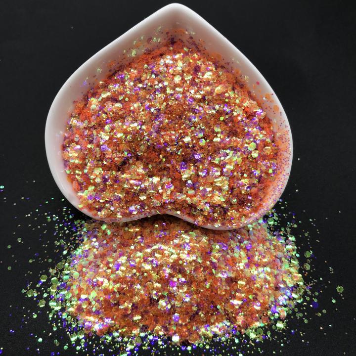 KSC07 Wholesale Customized high flash mixed iridescent glitter 