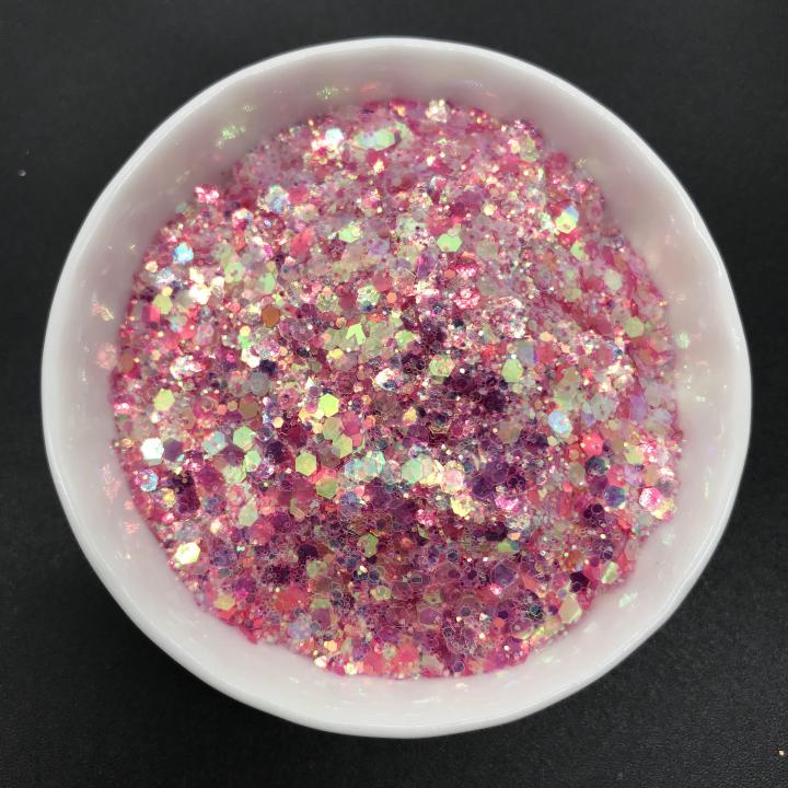KSC08 Wholesale Customized high flash mixed iridescent glitter 