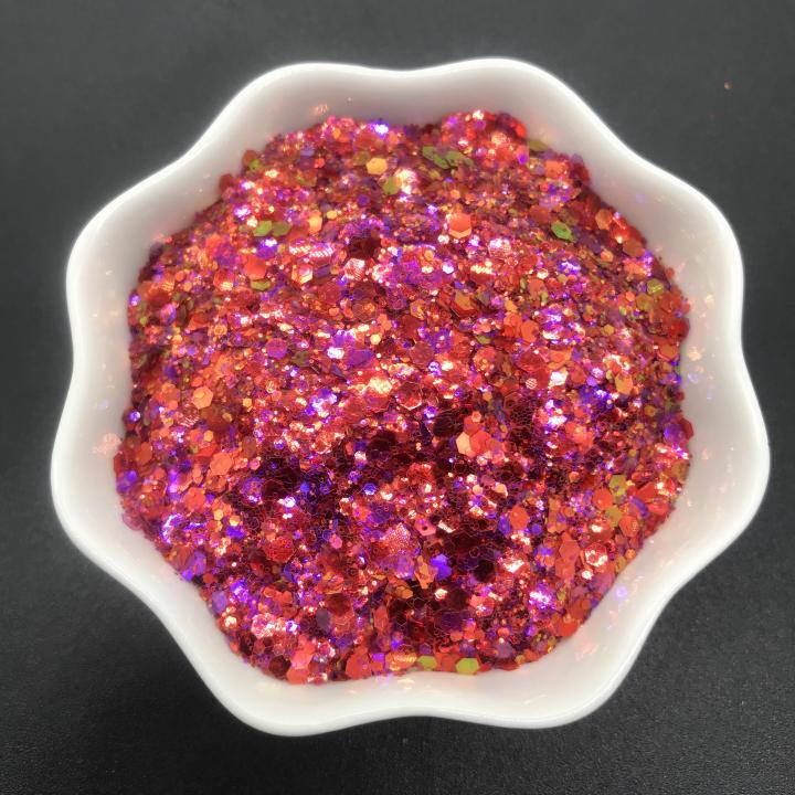 KSC12 Wholesale Customized high flash mixed iridescent glitter 