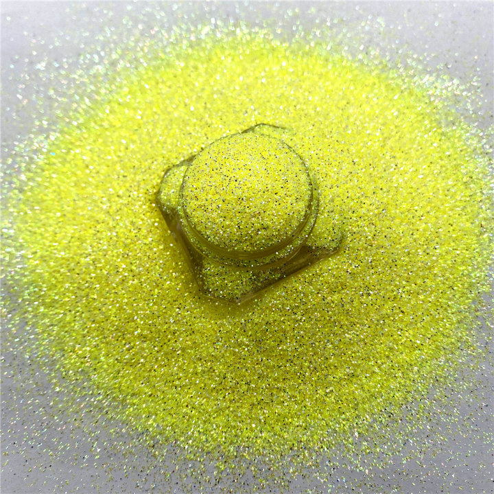 QT02 Hot Sale 1/128(0.2mm)008 High Quality Bulk Polyester Glitter, Mirror Silver + Neon Color Mix