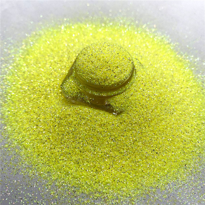 QT02 Hot Sale 1/128(0.2mm)008 High Quality Bulk Polyester Glitter, Mirror Silver + Neon Color Mix